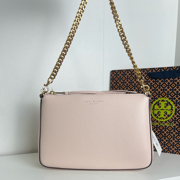 Tory Burch Blush Pink Shoulder Bag with Gold Chain - Picture 3 of 15